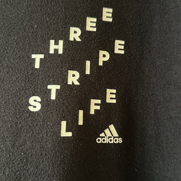 Adidas three stripe life The Go-To Performance Tee men’s t-shirt black 2xl - Picture 4 of 9